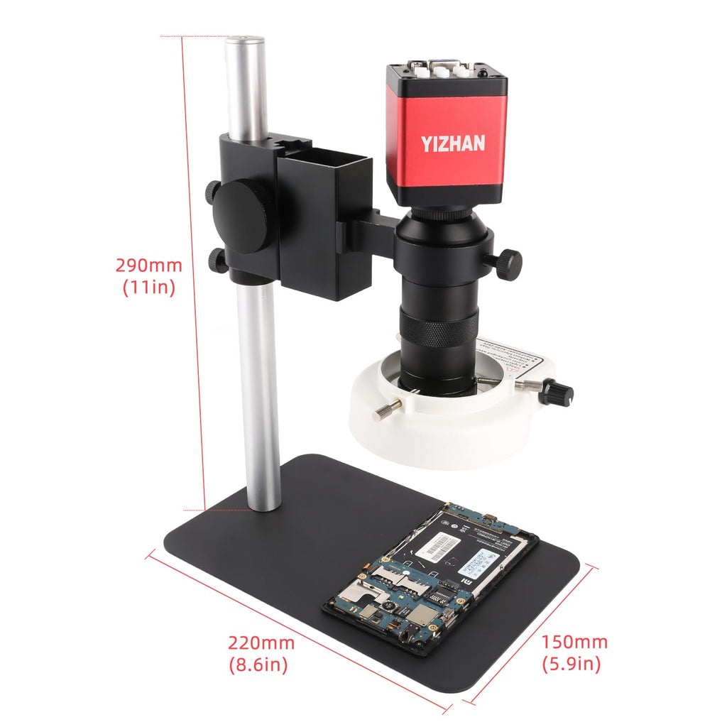 YIZHAN 13MP Didital Microscope, 1-130X Lens, HDMI Camera for Electronics Soldering