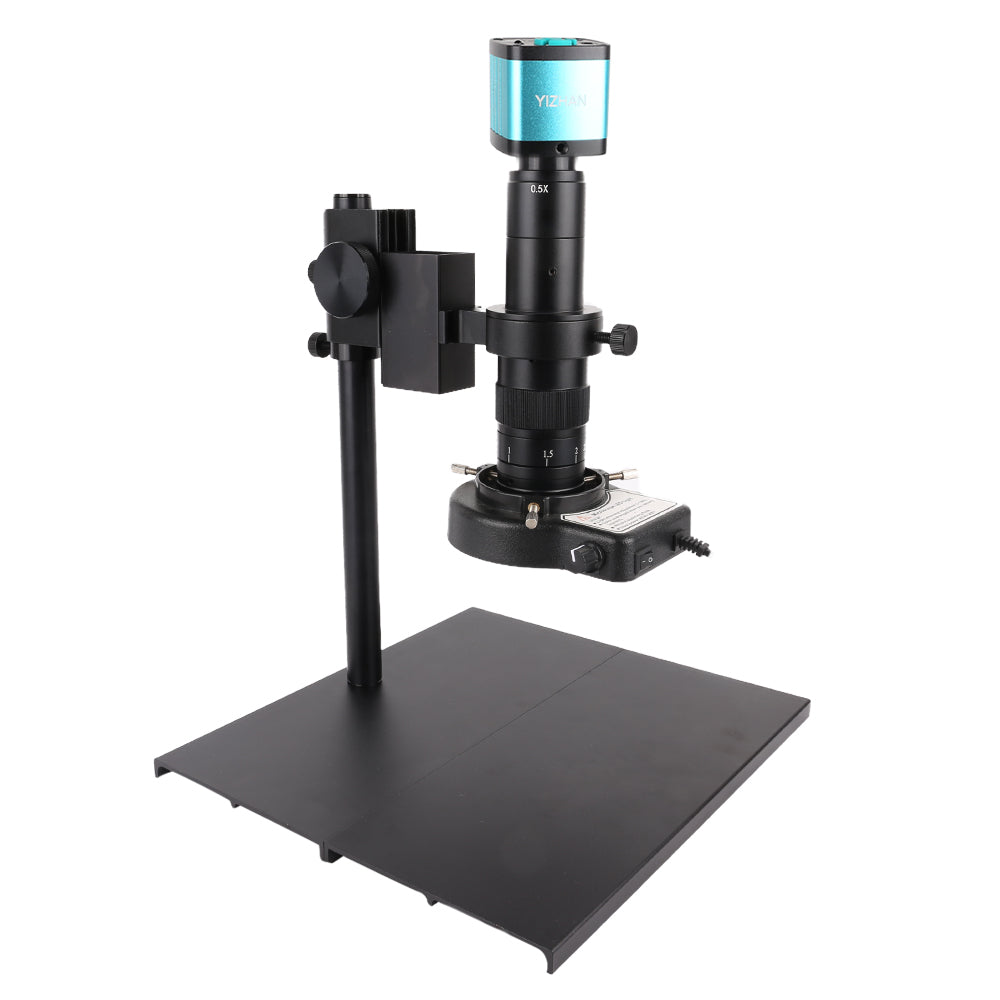 YIZHAN 48MP Digital Microscope 4K Video Recording USB HDMI Industrial Microscope Camera 180X C-mount Lens Soldering Repair